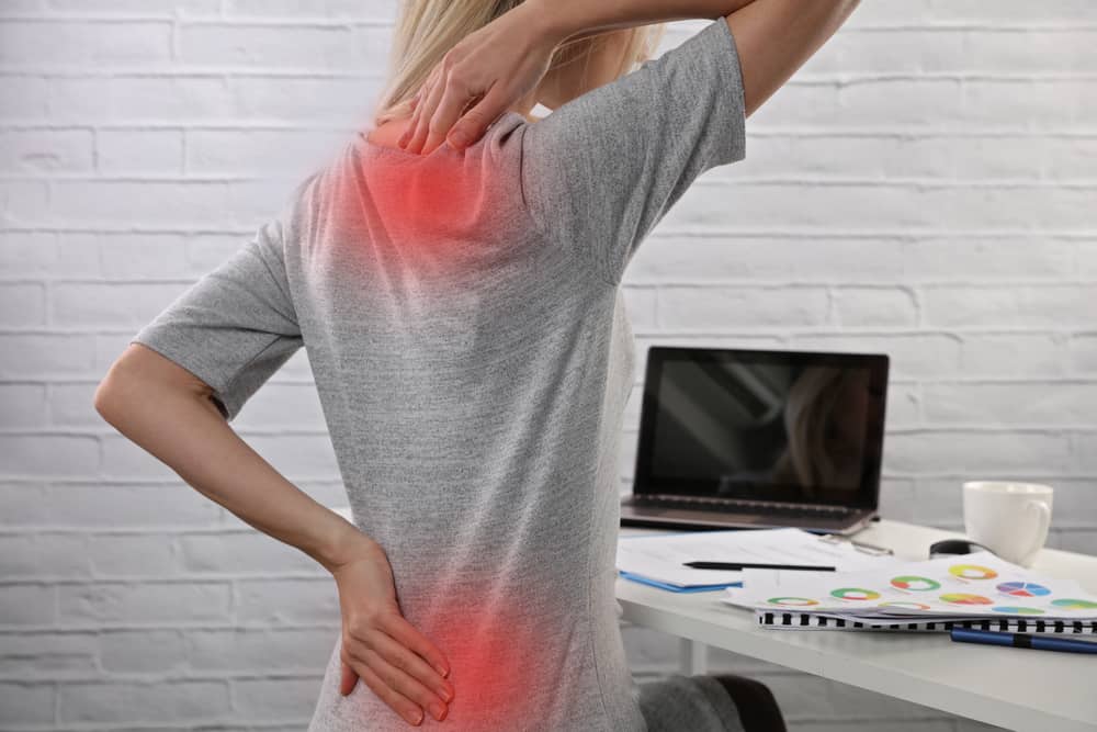 Woman with back pain